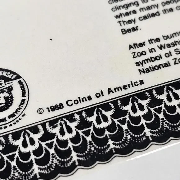 Vintage NPS Smokey Bear 40th Anniversary 1984 Nickle And Stamp Display Board - Picture 4 of 9